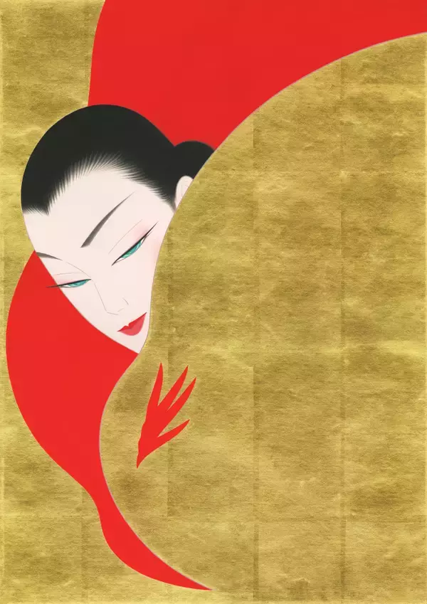 「化粧品広告の女性画で広く知られている鶴田一郎氏の展覧会「美人画展2025年」」の画像