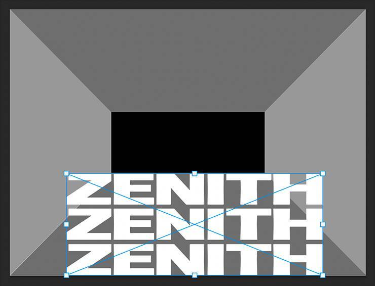 Photoshopでパースに合わせて文字を変形し奥行きを表現する（遠近感／奥行き／文字加工）