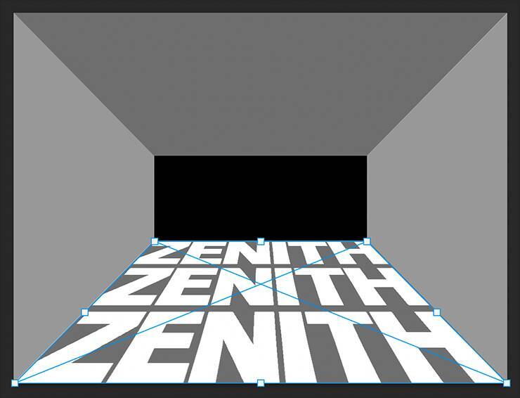 Photoshopでパースに合わせて文字を変形し奥行きを表現する（遠近感／奥行き／文字加工）