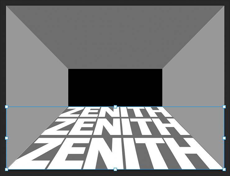 Photoshopでパースに合わせて文字を変形し奥行きを表現する（遠近感／奥行き／文字加工）