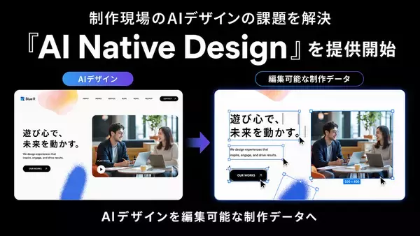 ブルーアール、Figmaやイラレで編集可能なデータを提供する「AI Native Design」を開始