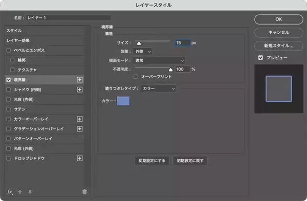 「Photoshopで境界線を重ねて表現する印象的なグラフィック（境界線／縁取り／写真加工）」の画像