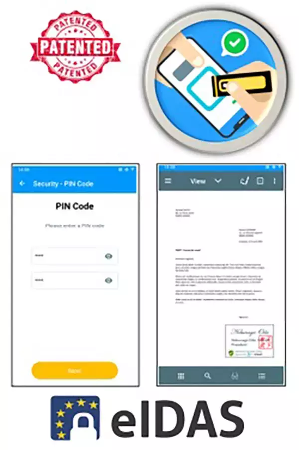 「電子印鑑を“捺印”できる「ハンコ型電子印鑑 ByStamp KEYMO」、スマホ画面に押すことでデジタル文書への電子捺印を実現！」の画像