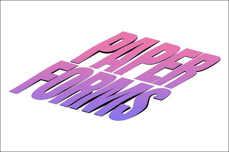 【Photoshop】薄い紙で作った切り文字風のロゴ表現（極薄／切り文字／ロゴ）