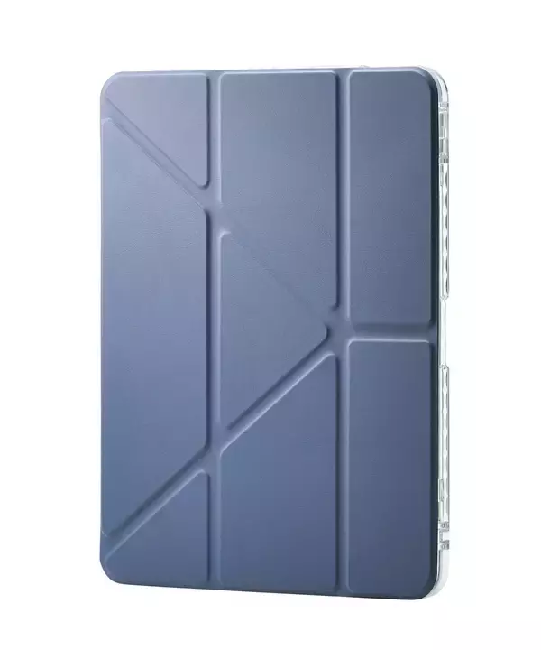 「エレコム、折り紙のように自由に畳める多機能スタンド付きのiPadケース「ORIGAMIX」」の画像