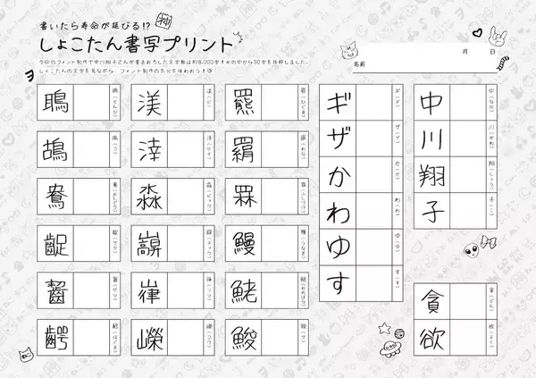 「フォントワークス、約8,000字を書き下ろした中川翔子の手書き書体「しょこたんフォント」をリリース」の画像