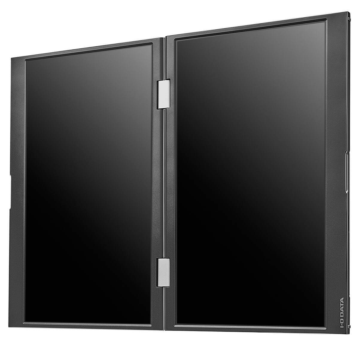 アイ・オー・データ機器、2画面を搭載した14型のデュアルモバイルディスプレイを発売