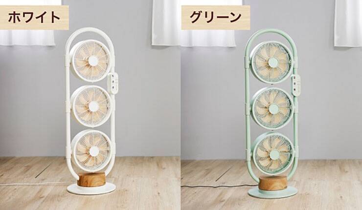 3つのファンで強力な風を送る「moku.3連マルチファン」発売
