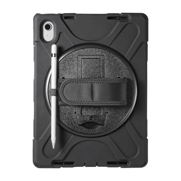 サンワサプライ、ショルダーベルト付きで360°回転ハンドルを備えたiPad用ケースを発売