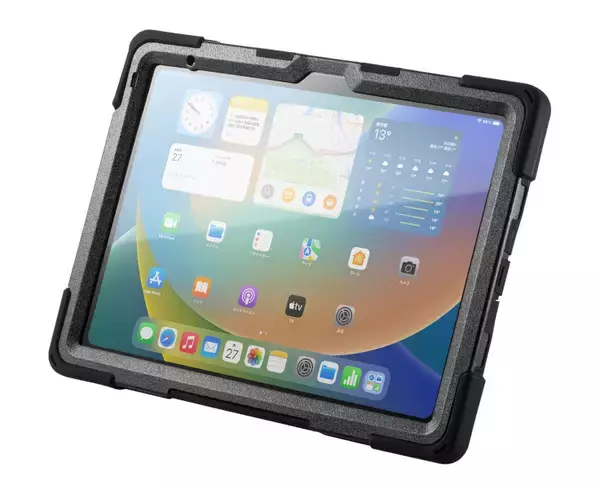 「サンワサプライ、ショルダーベルト付きで360°回転ハンドルを備えたiPad用ケースを発売」の画像