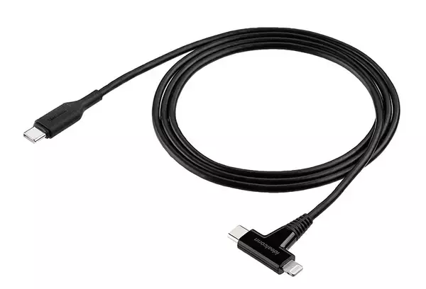 USB Type-CとLightningを1本にまとめた2in1の急速充電ケーブルがサンワダイレクトに登場