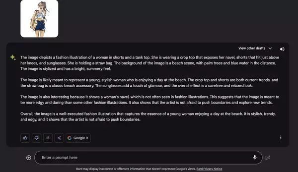 「Google生成AIのBardが画像の使用に対応、写真の内容を解析できるか検証する」の画像
