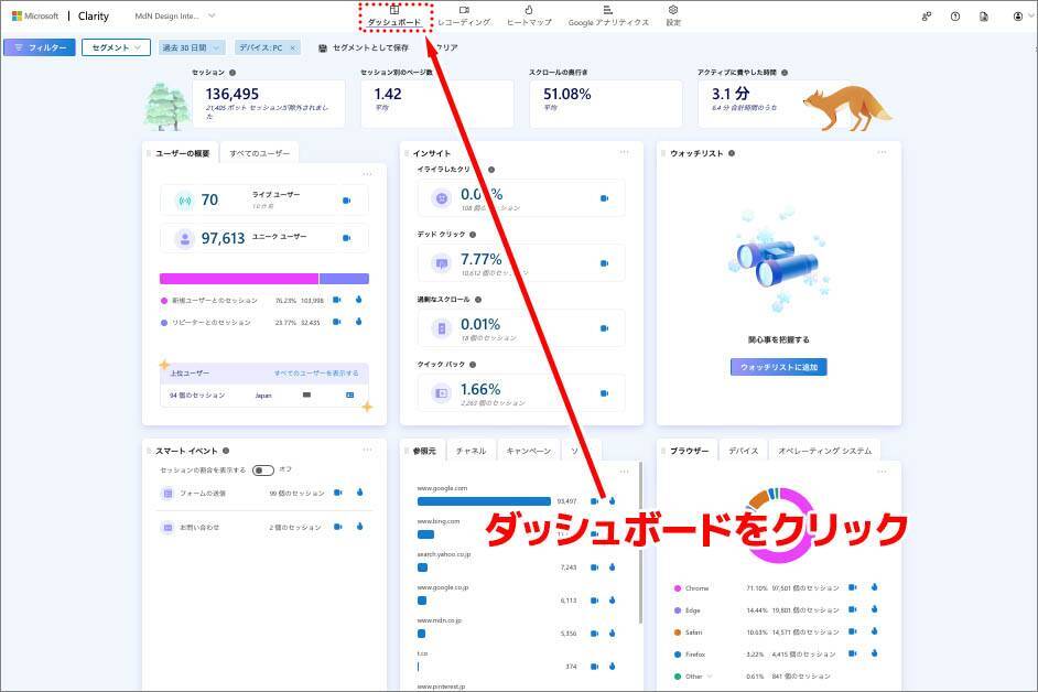 マイクロソフトが提供する無料で使えるヒートマップ「Microsoft Clarity」を使ってみよう！