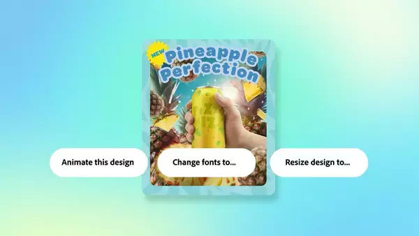 「アドビ、Adobe Expressに対話型の新しいAIアシスタント機能を追加 〜さらなる創造性を支援〜」の画像