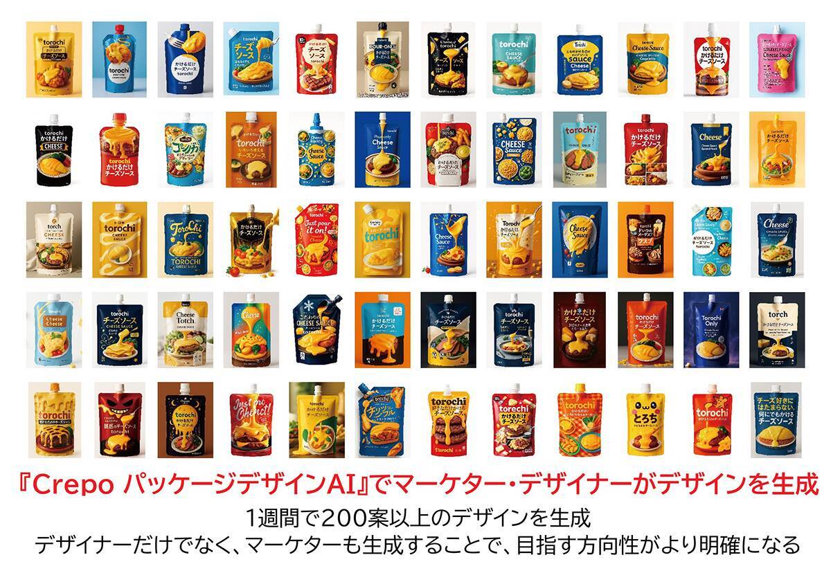 AIが活用された雪印メグミルク「torochi チーズソース」のデザイン刷新プロセスに注目