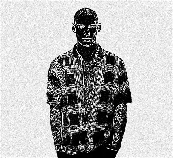 「Photoshopで木版画風のビジュアルを表現（木版画／写真加工）」の画像