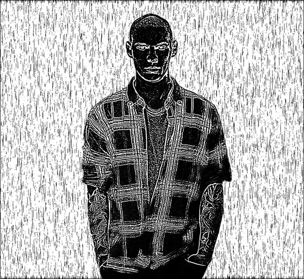 「Photoshopで木版画風のビジュアルを表現（木版画／写真加工）」の画像