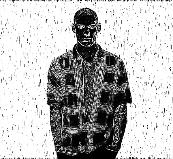 「Photoshopで木版画風のビジュアルを表現（木版画／写真加工）」の画像