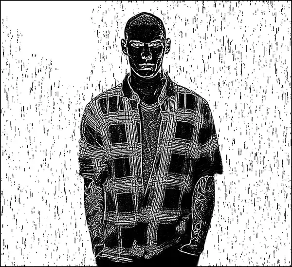 「Photoshopで木版画風のビジュアルを表現（木版画／写真加工）」の画像