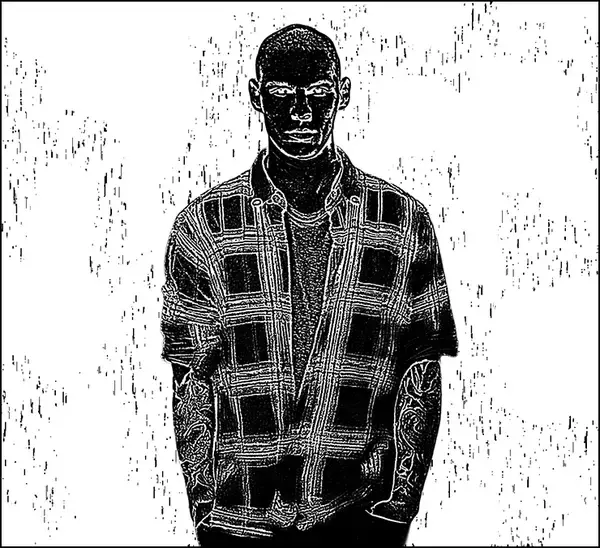 「Photoshopで木版画風のビジュアルを表現（木版画／写真加工）」の画像