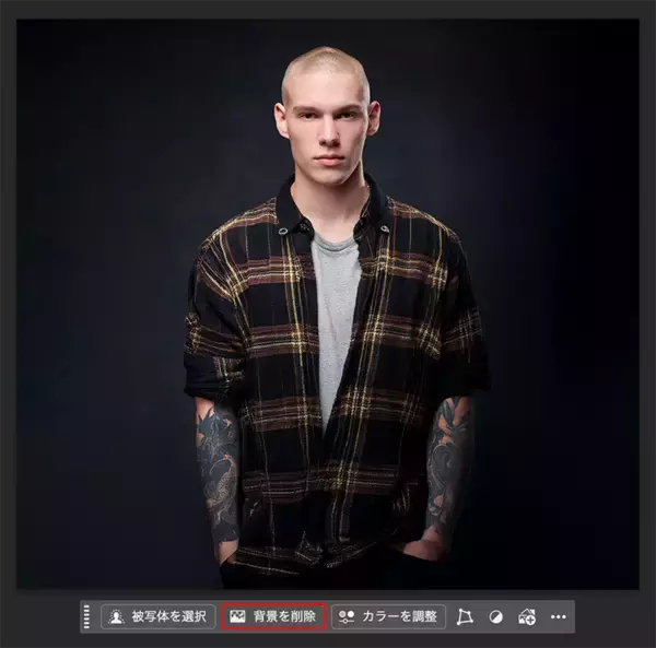 「Photoshopで木版画風のビジュアルを表現（木版画／写真加工）」の画像