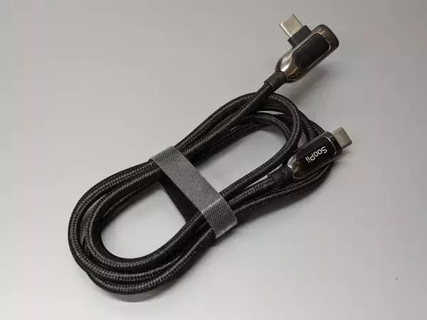 「｢ちゃんと充電できてる？｣がひとめで分かる、充電器からの供給電力を表示可能なUSB Type-Cケーブル」の画像