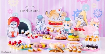 mofusandと初コラボのスイーツビュッフェ、ヒルトン大阪で開催 愛らしいにゃんこ達がケーキに