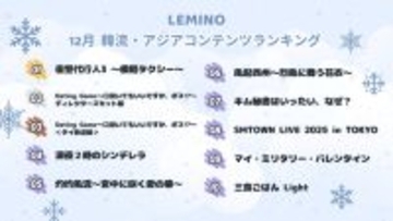 Lemino、12月の韓流・アジア人気作品ランキング発表「Dating Game」ディレクターズカット版＆タイ放送版が2位・3位並ぶ