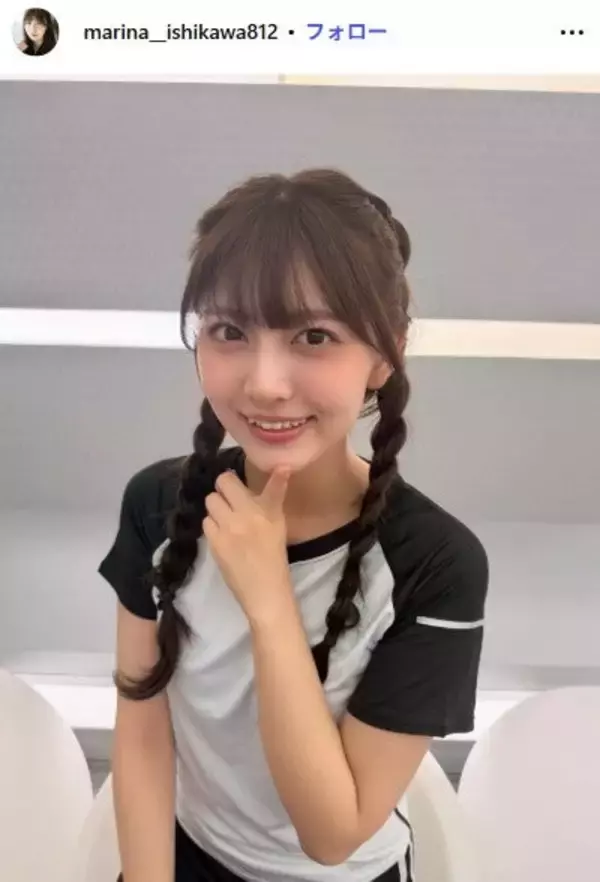 石川さゆりの姪・石川満里奈、ノースリ×大胆スリット姿で素肌チラリ「脚長すぎ」「女神のビジュアル」