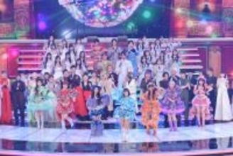 【紅白本番】CANDY TUNE、トップバッターで「倍倍FIGHT！」披露 FRUITS ZIPPERにマイク渡しバトンタッチ