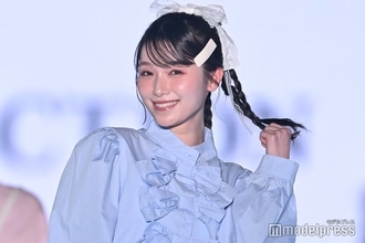 櫻坂46守屋麗奈、春の装いで華やかオーラ 三つ編みヘアアピールが可愛い【TGC2026 S/S】