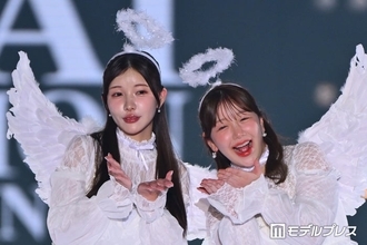 きりまる＆えみ姉、姉妹でお揃い天使コーデ キュートな投げキスに視線釘付け【関コレ2026A/W】