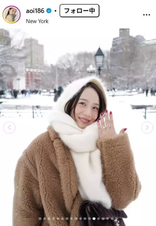 結婚発表のモデル・伊原葵“夫顔出し”プロポーズ写真公開「美男美女」「映画のワンシーンのよう」と反響