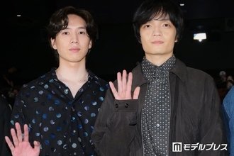 坂東龍汰＆岡山天音、お互いに「天才」ステージ上で褒め合い「この舞台挨拶きもいかも（笑）」【我々は宇宙人】