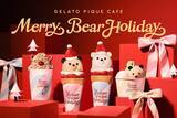 「ベアサンタが可愛すぎるクレープに！ジェラピケカフェのホリデーフェア「Merry Bear HOLIDAY」11月27日開催」の画像1