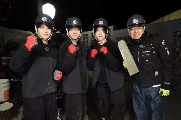 timelesz佐藤勝利・橋本将生・猪俣周杜、塗装作業に挑戦「ヒロミの大晦日リホーム」助っ人参加