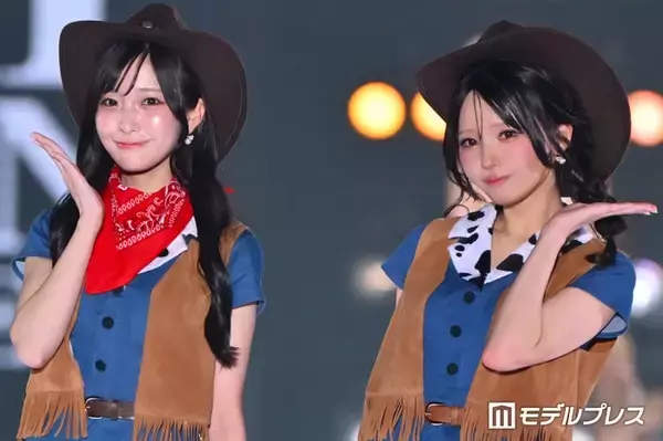 ≒JOY市原愛弓＆山田杏佳、カウガール風のミニ丈衣装着こなし「新鮮で可愛すぎ」「双子みたい」と反響続々 【関コレ2026A/W】