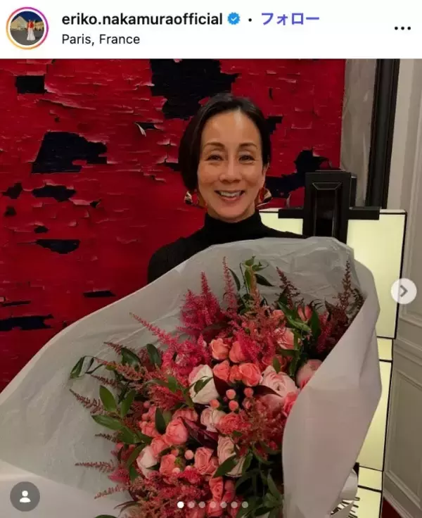 中村江里子アナ、25年愛用のワンショルブラウス＆ショーパン全身コーデ披露「大人の魅力」「脚の長さに驚愕」と絶賛の声