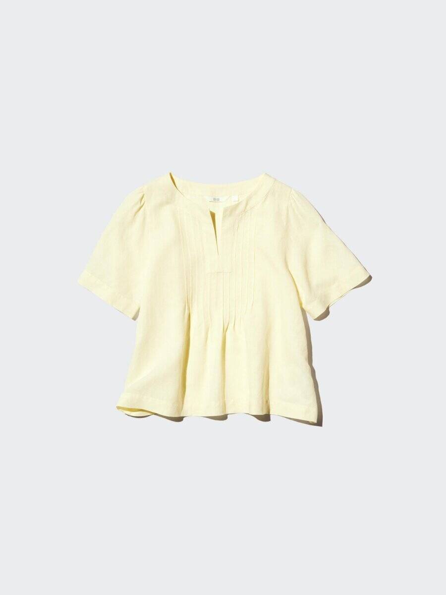 今春ユニクロのブラウスが断トツで使えます！こういうの何枚あってもいいですから！