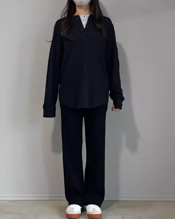 154cmさんが実証！ユニクロですっきり見せを叶える！レイヤードコーデの着膨れ回避術♡