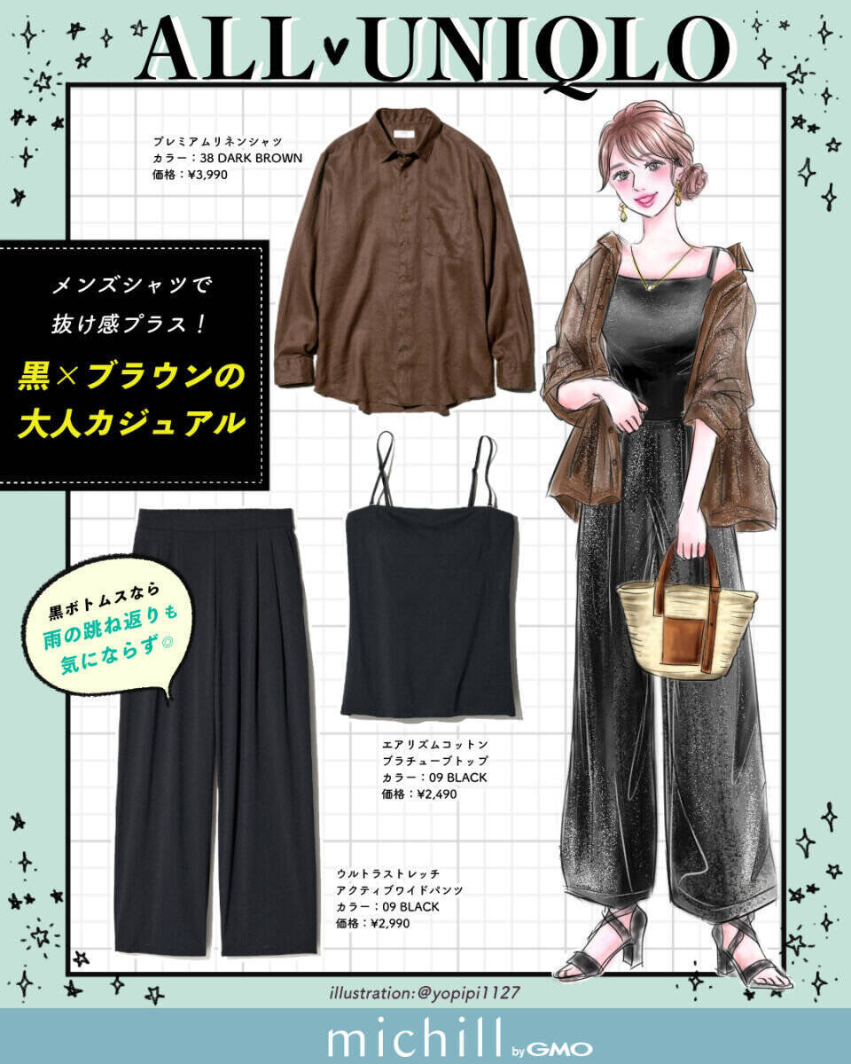 雨予報でも気分は爽やか！上下ユニクロで作る大人の雨の日コーデ6style