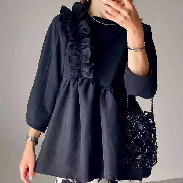 しまむらの「フリルトップス」が1639円で売り切れ必至…♡体型カバーも叶う！着回し5コーデ