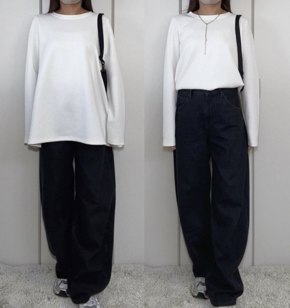 くびれがなくてもメリハリが出る！ユニクロデニム2サイズ比較とNG＆OKコーデ3選
