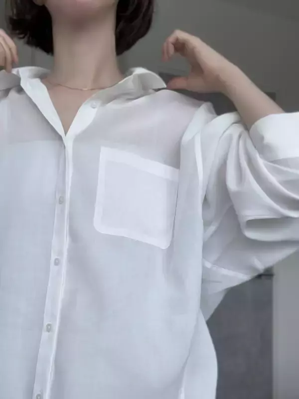 お気に入りすぎて2色買い！GUのシアーシャツは透け感がちょうどイイ大人の万能アウターでした