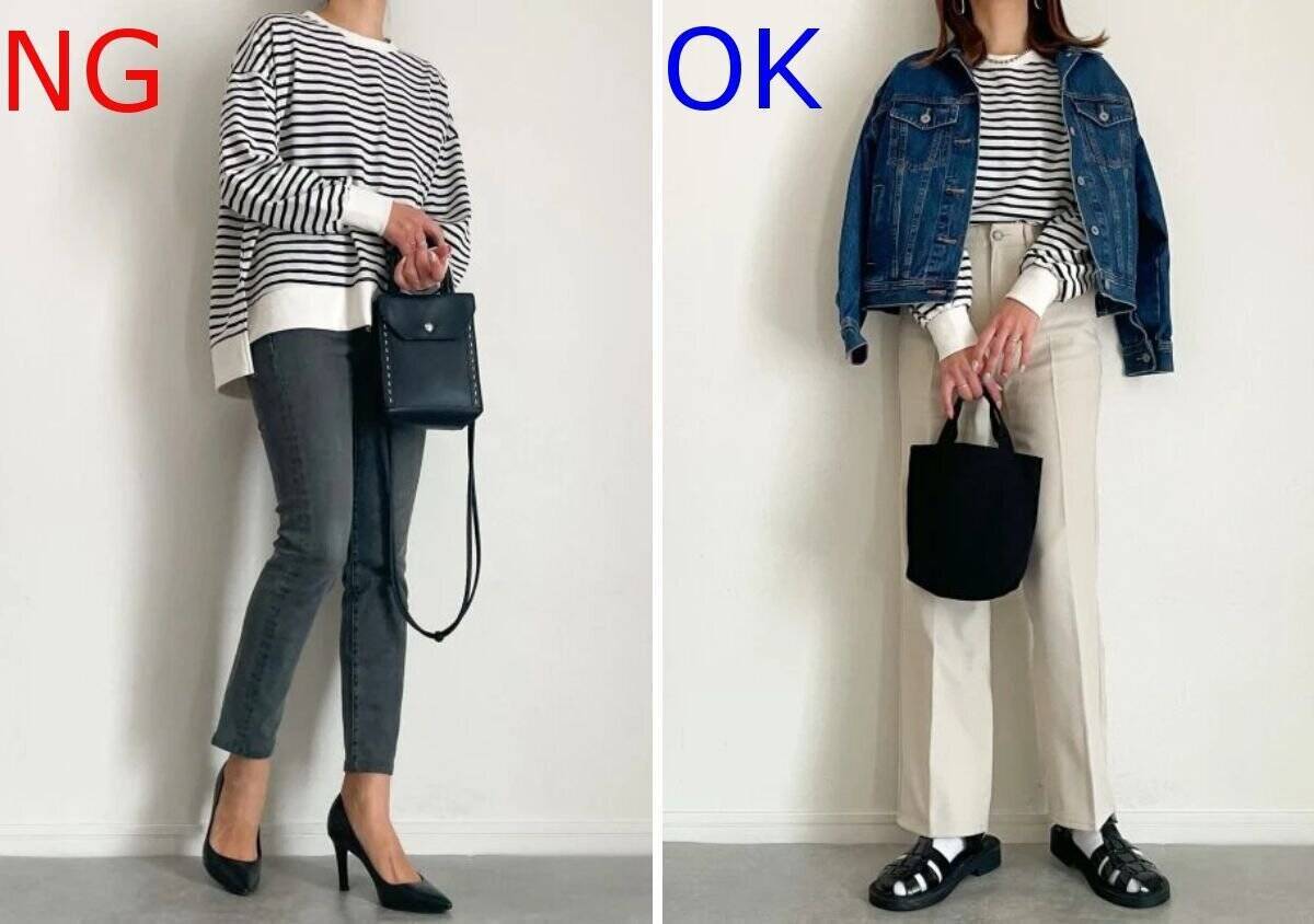 垢抜けたいなら絶対やめて！大人女子の正解はコレ♡春トップスのやりがちNG＆こなれOKコーデ