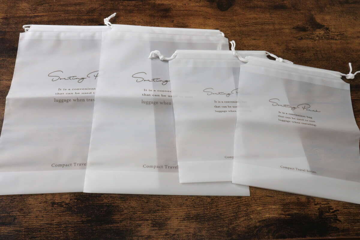 ダイソーで良いもの見つけた！「マチ付きでたっぷり入る！」2サイズセットが嬉しい便利な巾着