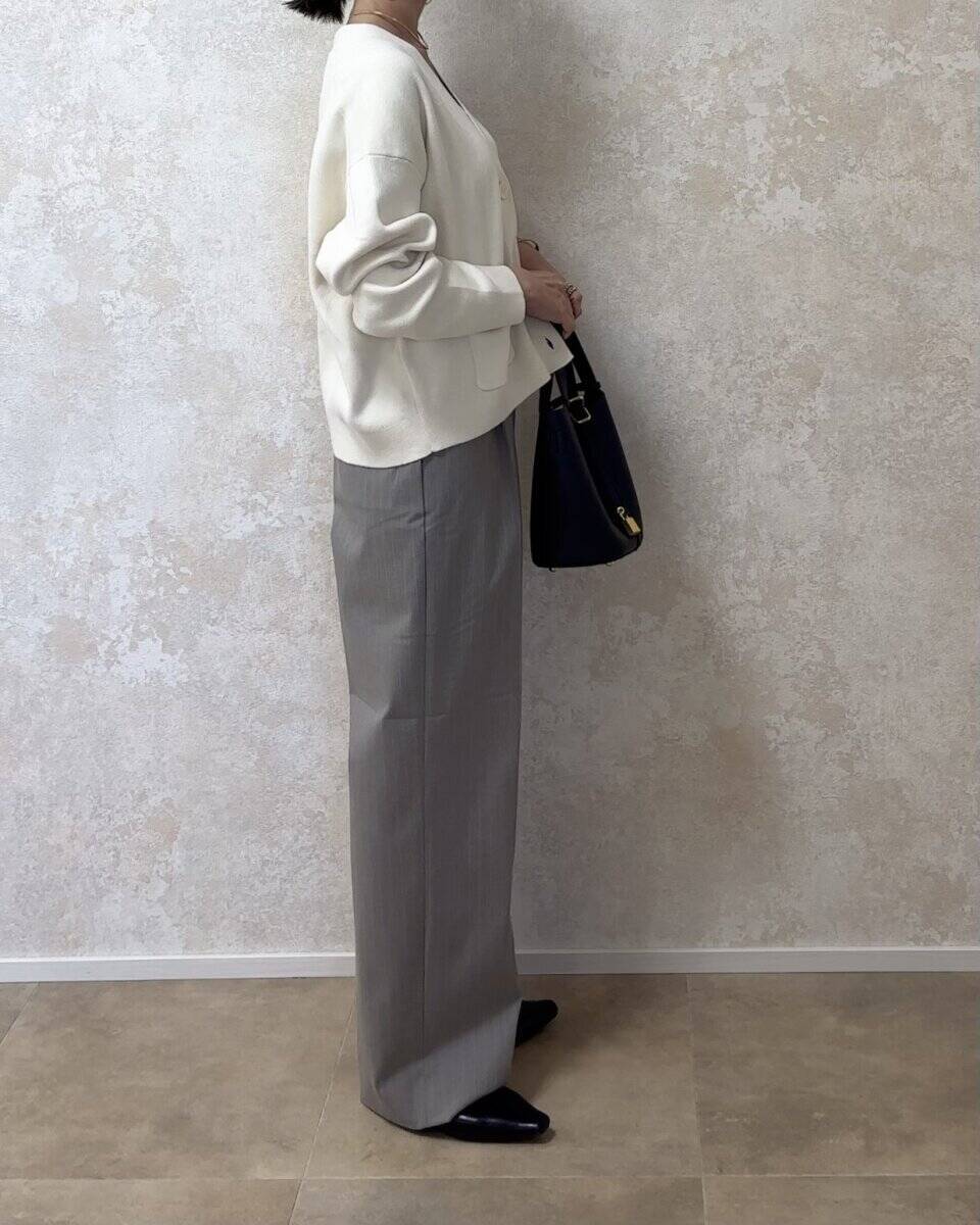 ユニクロの「ストライプワイドパンツ」が優秀すぎる…♡細見え＆シワ知らず！着回し3コーデ