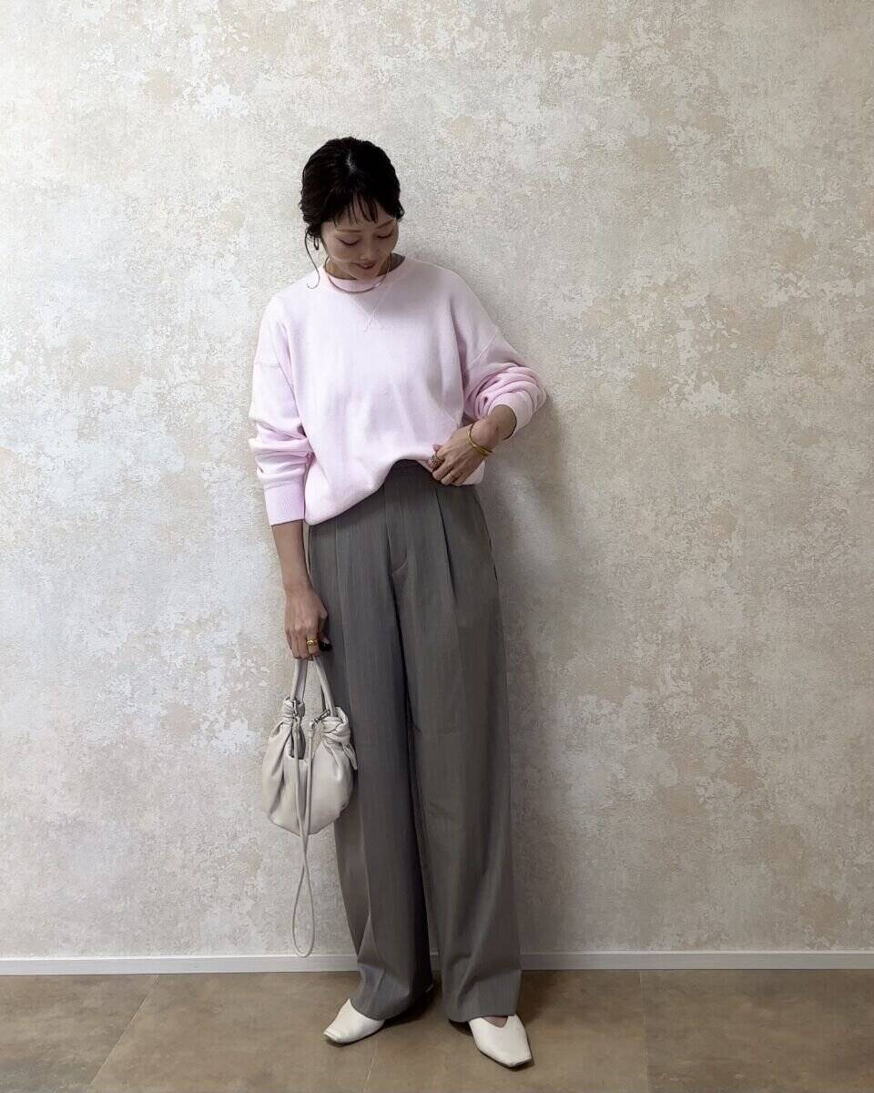 ユニクロの「ストライプワイドパンツ」が優秀すぎる…♡細見え＆シワ知らず！着回し3コーデ