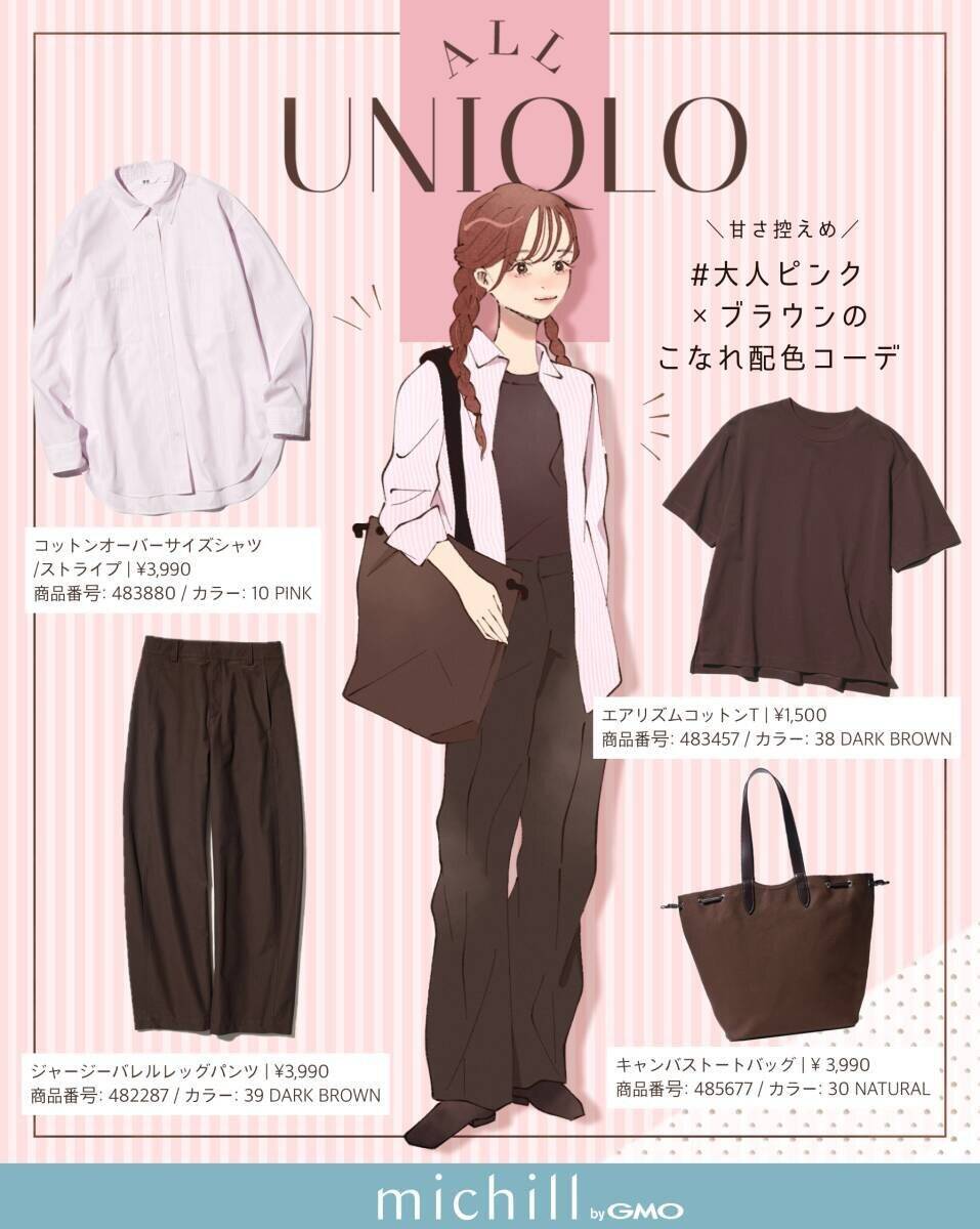 上下ユニクロで着回す7日間！春のきれいめベーシックコーデ