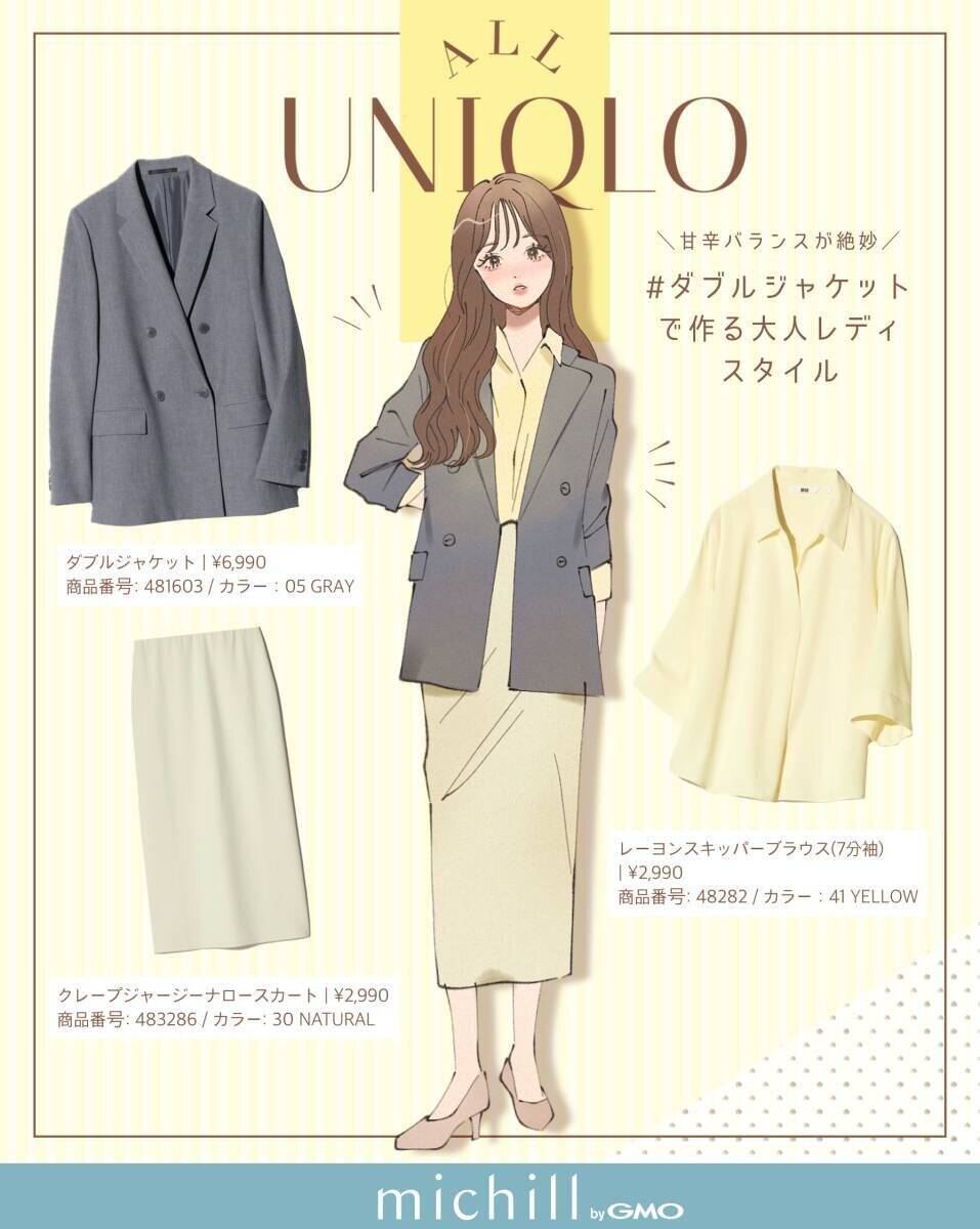 上下ユニクロで着回す7日間！春のきれいめベーシックコーデ